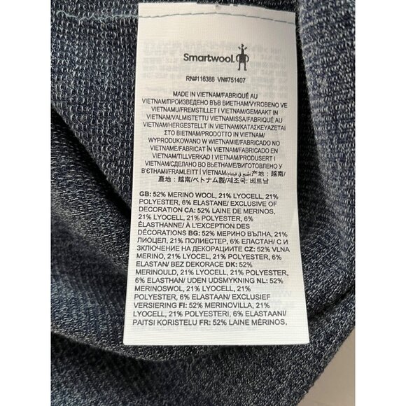 Smartwool Intraknit Men's Crew Neck Merino Wool Blend Sweater Gray Camouflage - Picture 10 of 10